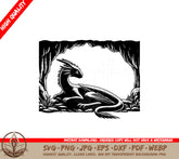 Dragon Cave Watcher SVG - Digital Product in various file formats